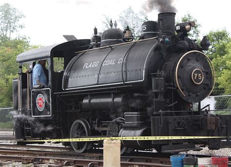 Flagg Coal Company #75, an 0-4-0 "Four-Coupled" saddle tank engine built for the Flagg Coal ...