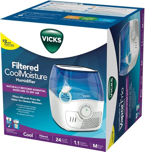 Customer Reviews: Vicks 1.1 Gal. Cool Mist Humidifier White VEV400 ...