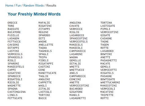 I Used a Random Word Generator to Come Up With New Names for Pasta | by ...