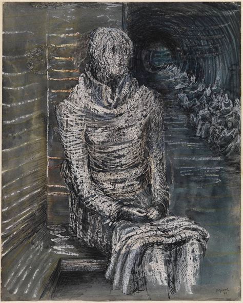 Henry Moore - Woman sitting in underground | Marker, Pen, and Ink...mostly | Pinterest | Henry ...