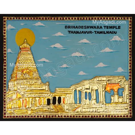 Brihadeshwara temple Tanjore Painting Tanjore Paintings Online, Buy Brihadeshwara temple Tanjore ...