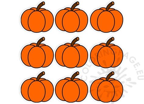 Set Orange pumpkin vector illustration – Coloring Page