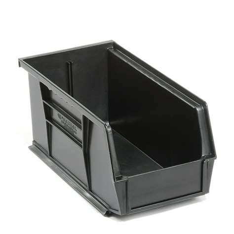 Plastic Stacking Bins - Parts Storage Bin 5-1/2 x 10-7/8 x 5, Black, Lot of 12 - Walmart.com ...