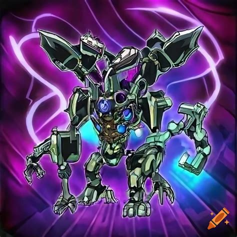 Futuristic mechanical entity artwork in yu-gi-oh style on Craiyon