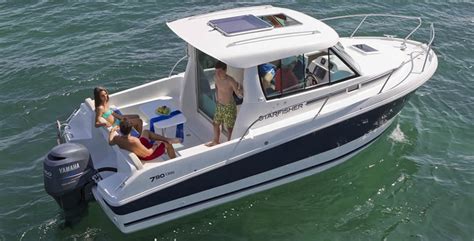 Outboard cabin cruiser - ST790 OBS - ST Boats - with enclosed cockpit / sport-fishing / 8-person ...