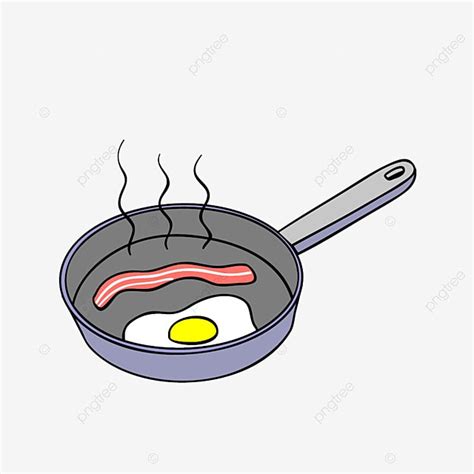 Frying Pan Clipart Transparent PNG Hd, Hand Drawn Cartoon Design ...