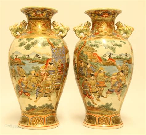 Antiques Atlas - A Pair Of Japanese Satsuma Vases as755a024