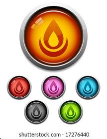 Glossy Flame Button Icon Set 6 Stock Vector (Royalty Free) 16297555 | Shutterstock