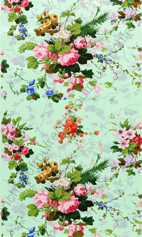 antique french illustration roses and lilac flowers wallpaper. French ...