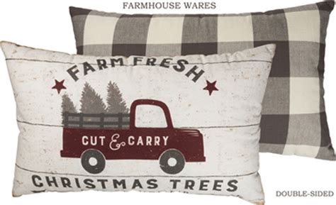 farmhouse musings: Red Truck Christmas Tree Farm Pillow