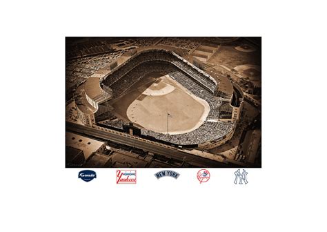 Old Yankee Stadium Historic Aerial Mural Wall Decal | Shop Fathead® for ...