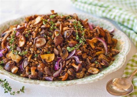 Recipe for Kasha pilaf with mushrooms - The Boston Globe