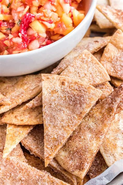 Baked Cinnamon Sugar Tortilla Chips Recipe - Shugary Sweets