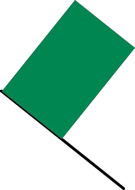 Clipart - Green flag