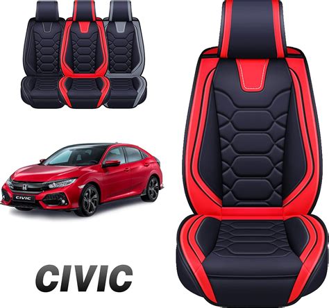 Amazon.com: Oasis Auto Custom Leather Seat Covers Compatible with Honda Civic 2011-2023 Sedan ...