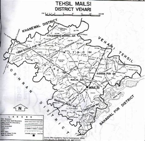 Map of Tehsil Mailsi District Vehari – Paki Mag