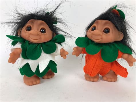 Pair Of Vintage 1984 DAM Troll Doll By Thomas Dam From Denmark Troll Company 6'H