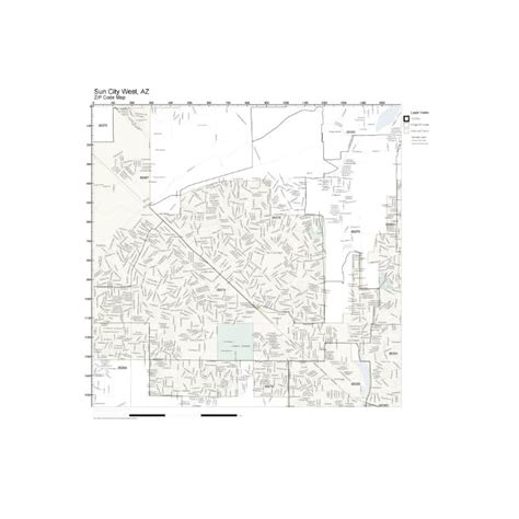 Buy ZIP Code Wall Map of Sun City West, AZ ZIP Code Map Laminated ...