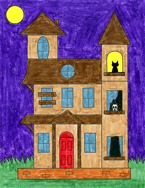 How to Draw a Haunted House · Art Projects for Kids | Kids art projects ...