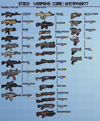 Shotguns done, now to pistols. (event and expansion schematics will be after I've finished the ...