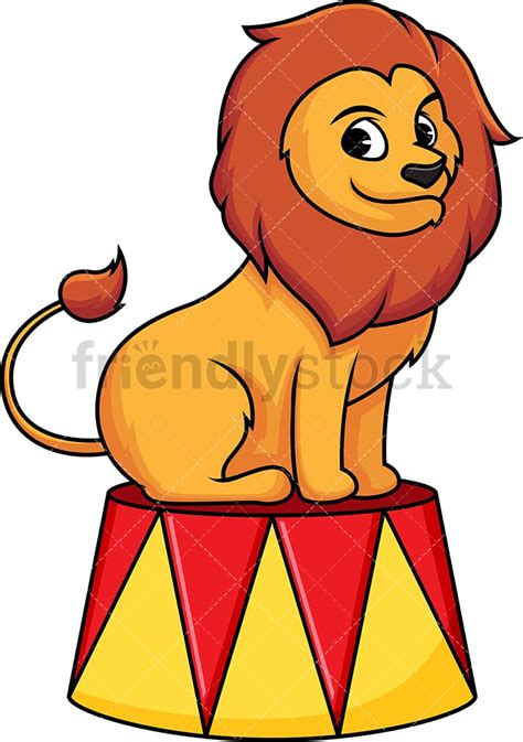 Circus Lion Cartoon Vector Clipart - FriendlyStock