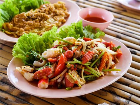 Thai Cuisine Yum Spicy Seafood Salad Free Stock Photo - Public Domain Pictures