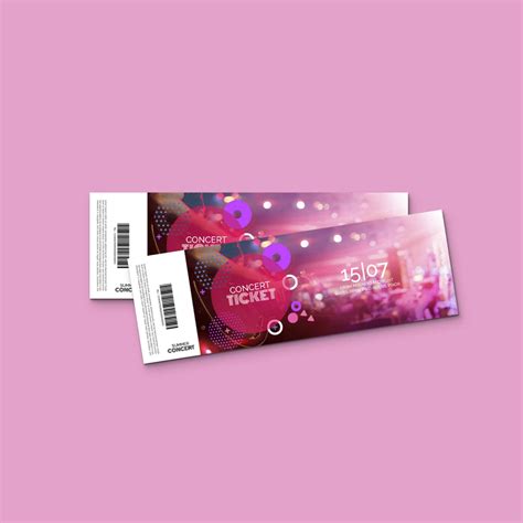 Free Concert Ticket Mockup PSD Template - Mockup Den