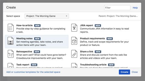 Confluence Meeting Notes Template