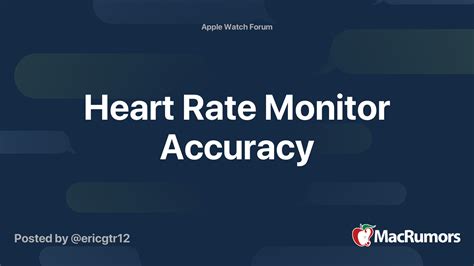 Heart Rate Monitor Accuracy | MacRumors Forums