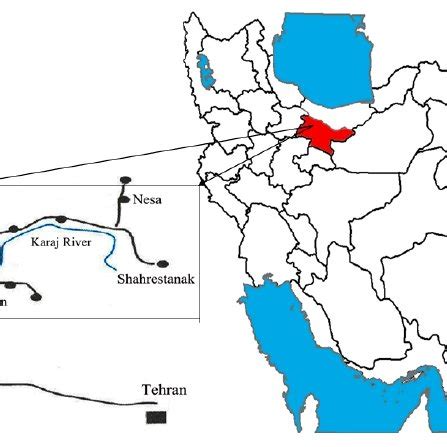 Map of studied region in Alborz province, Iran | Download Scientific Diagram