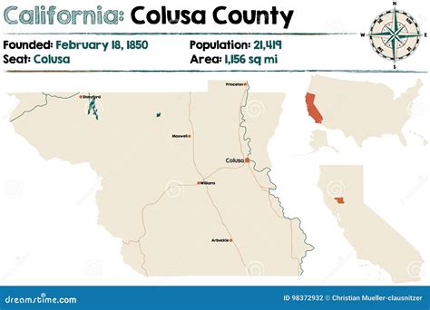 California - Colusa County Map Vector Illustration | CartoonDealer.com ...