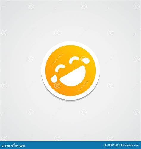 ROFL emoji Sticker Icon stock illustration. Illustration of laughter - 115819262