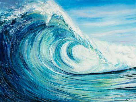 "Ocean Wave" Prints - Andrea Kirk Art | Wave art painting, Ocean waves ...