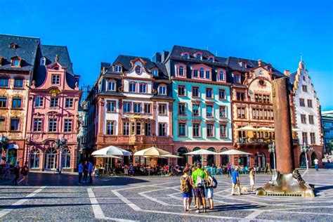 People Market Square Old Town Mainz Germany Stock Photos - Free ...