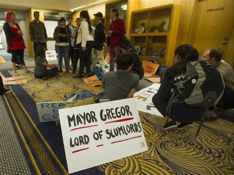 Tenants at 'disgusting' Downtown Eastside protest inside city hall | Vancouver Sun