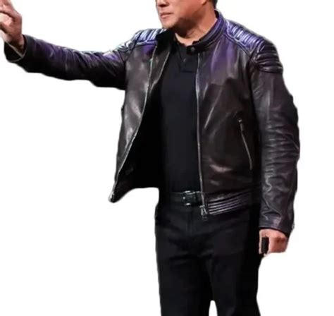 Jensen Huang Motorcycle Leather Jacket | Universal Jacket