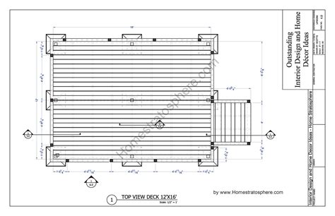 Free 12' X 16' Deck Plan Blueprint (with PDF Document Download)