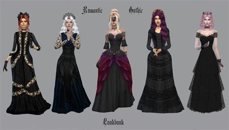 Gothic - Romantic Lookbook | Sims haus, Sims