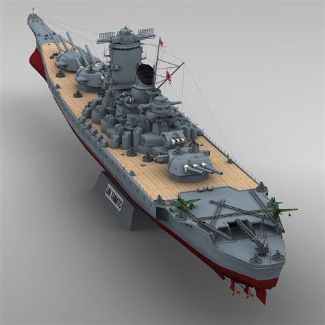 3d model ijn yamato | 3d model, Yamato, Model