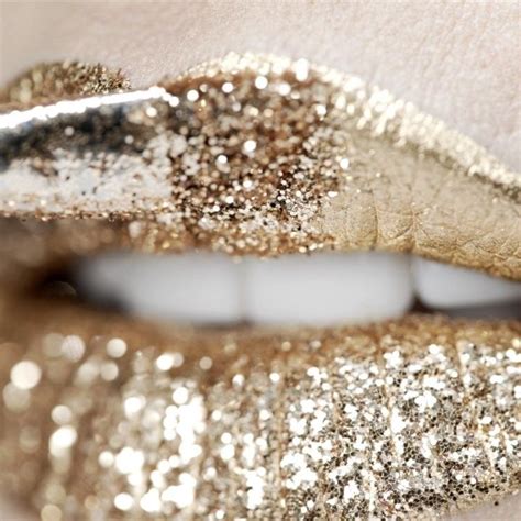 Pin by Raychel A on Simply Gold. | Glitter lips, Glitter lipstick, Glitter makeup
