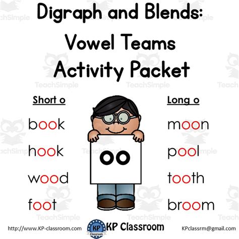 Digraph Long and Short OO Vowel Teams Activity Packet and Worksheets by ...