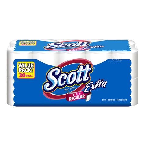 Scott 1000 Toilet Paper, 32 Regular Rolls, Septic-Safe, 1-Ply Toilet Tissue ...