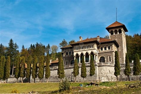 Cantacuzino Castle from Busteni, Prahova, Romania Stock Photo - Image ...