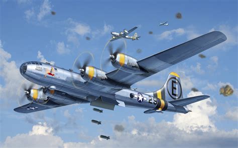 Download wallpapers Boeing B-29 Superfortress, American Strategic Bomber, USAF, World War II ...