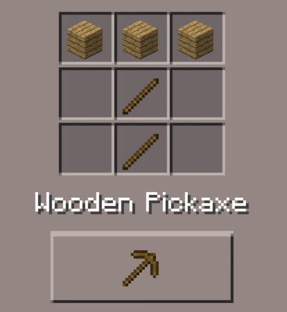 Wooden Pickaxe: Minecraft Pocket Edition: CanTeach