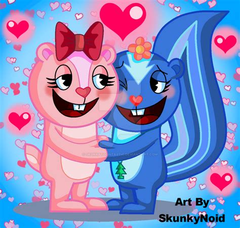 Happy Tree Friends - Giggles X Petunia by SkunkyNoid on DeviantArt