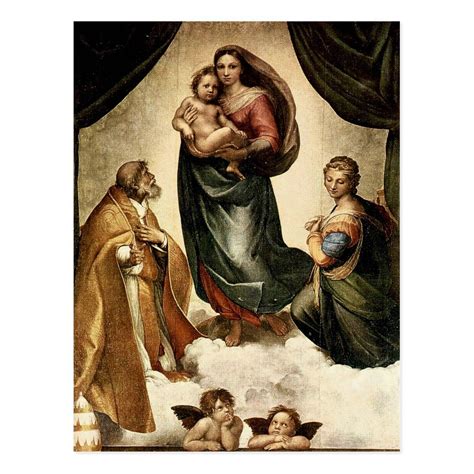 Raphael's Classic "Sistine Madonna" (circa 1513) Postcard | Zazzle ...