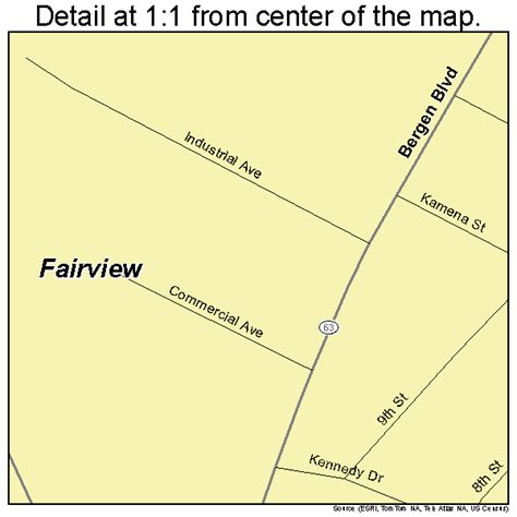 Fairview New Jersey STREET & ROAD MAP NJ atlas poster p | eBay