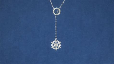 Enchanted Disney Elsa Snowflake Necklace With Chain White Diamond 14K White Gold 0.33ctw ...