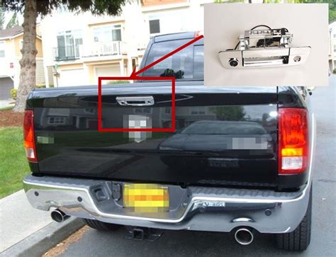 Dodge RAM Chrome Tailgate Handle Rear view/Back Up Camera with NightVi ...